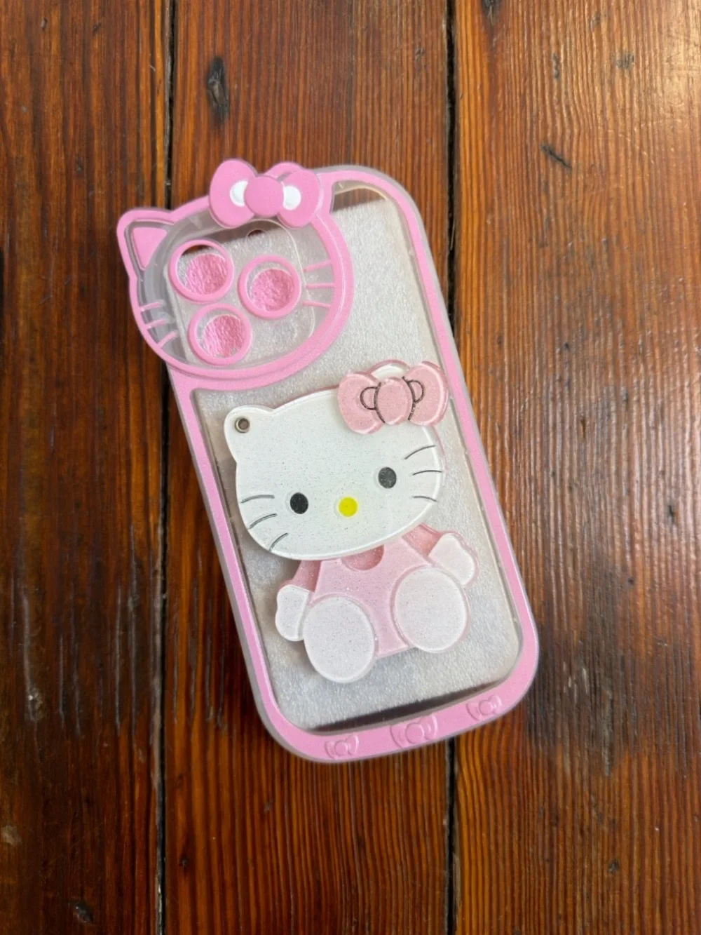 NEW Hello Kitty iPhone 15 ProMax 6.7” mirror case, screen protector & carry bag